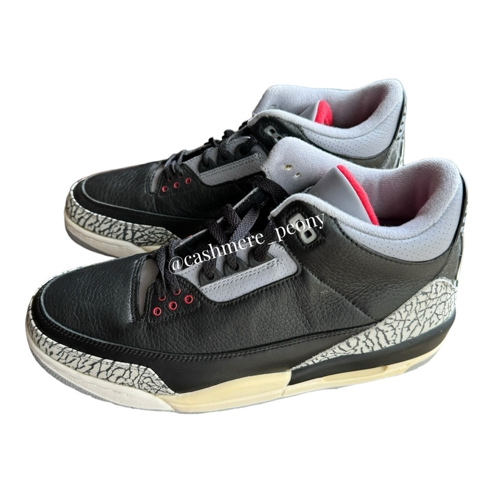 NIB Nike Air Jordan 3 Retro 2001 Black Cement 136064-001 Men Size 12 DEADSTOCK - Picture 6 of 13